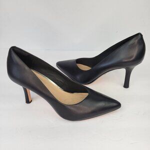 Clarks Black Leather Pointed Toe Heels Size 9